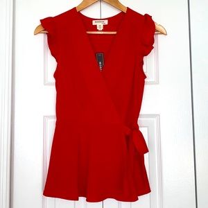 Gorgeous Red Monteau Top size Small